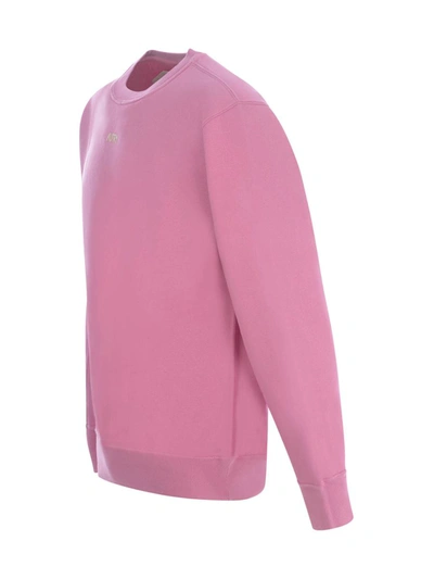Autry Logo-print Cotton Sweatshirt In Rosa Shocking