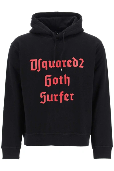 Shop Dsquared2 'd2 Gothsurfer' Hoodie In Black