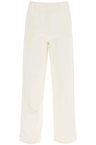 Shop Ganni Logo Embroidered Isoli Sweatpants In White
