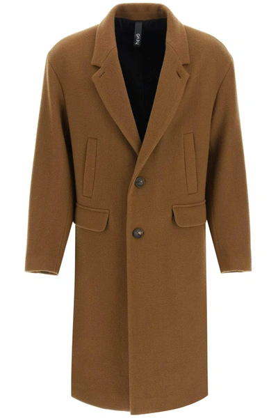 Shop Hevo Wool-blend 'noci' Coat In Brown