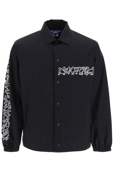 Shop Junya Watanabe Keith Haring Overshirt Jacket In Black