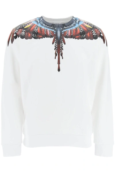 Shop Marcelo Burlon County Of Milan Grizzly Wings Sweatshirt In White