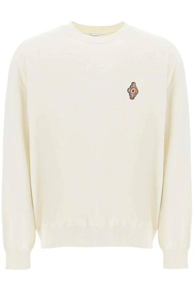 Shop Marcelo Burlon County Of Milan Sunset Cross Cotton Sweater In White