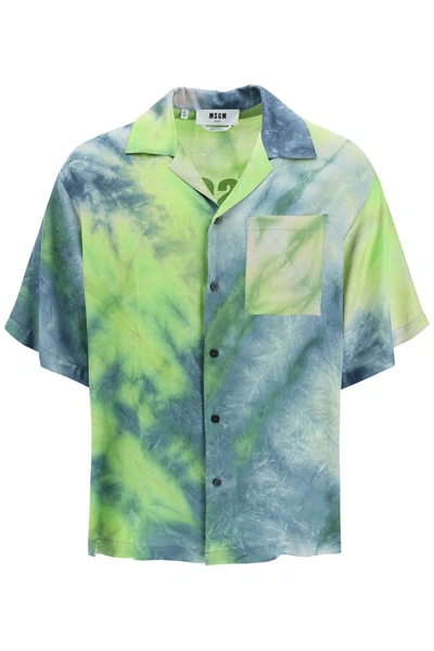 Shop Msgm Tie-dye Short-sleeved Shirt In Multicolor