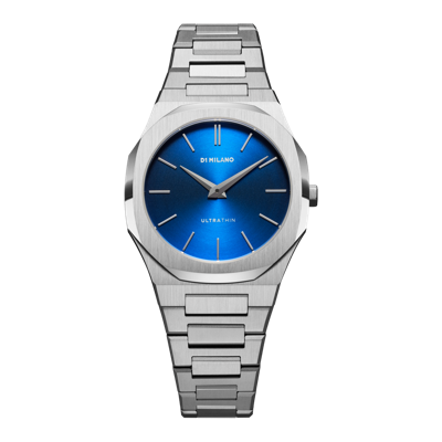 Shop D1 Milano Watch Ultra Thin 34mm In Blue/silver