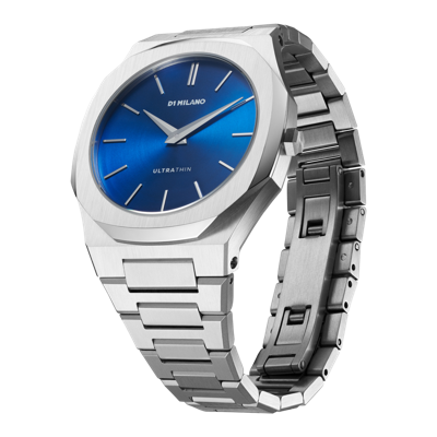 D1 Milano Watch Ultra Thin 34mm In Blue/silver