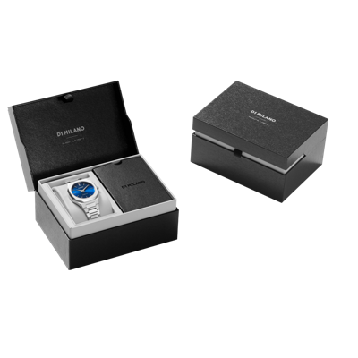 D1 Milano Watch Ultra Thin 34mm In Blue/silver
