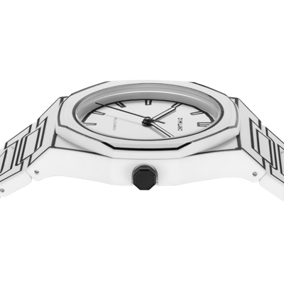D1 Milano Polycarbon White Sketch Polycarbonate Quartz Watch