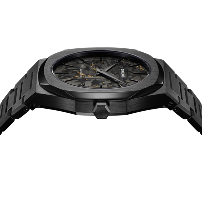 Shop D1 Milano Watch Ultra Thin 40mm In Gun Metal