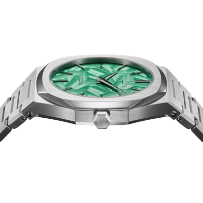 Shop D1 Milano Watch Ultra Thin 40mm In Green/silver
