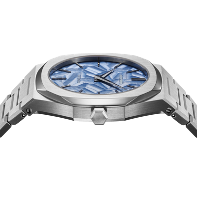 Shop D1 Milano Watch Ultra Thin 40mm In Blue/silver