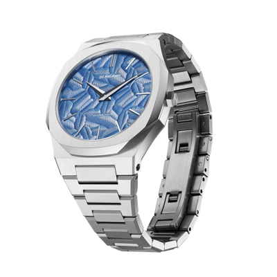 Shop D1 Milano Watch Ultra Thin 40mm In Blue/silver