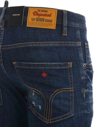 Shop Dsquared2 Jeans  "skater" In Blue