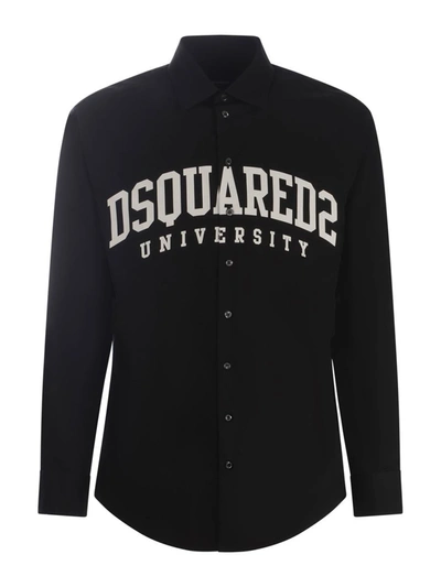 Shop Dsquared2 Shirt  "university" In Black
