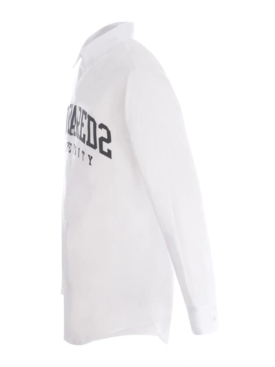 Shop Dsquared2 Shirt  "university" In White