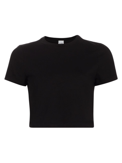 Shop Re/done Women's Micro Cotton T-shirt In Black