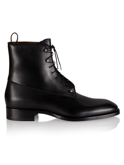 Shop Christian Louboutin Men's Chambeliboot Leather Boots In Black