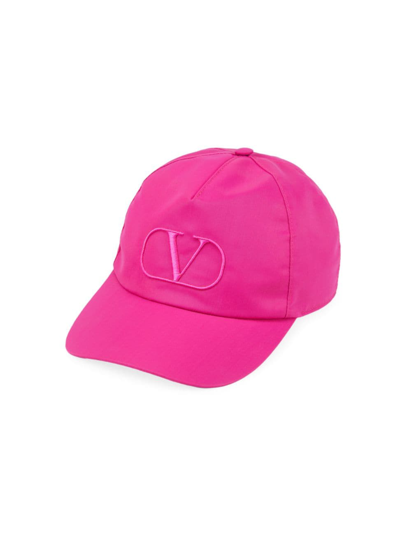 Shop Valentino Women's Vlogo Baseball Cap In Pink