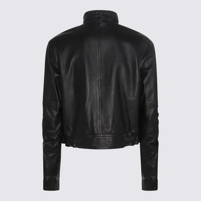 Dsquared2 Black Solid Band Collar Jacket In Black