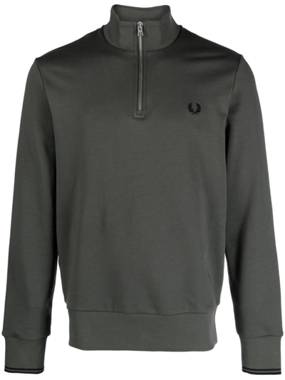 Shop Fred Perry Fp Half Zip Sweatshirt