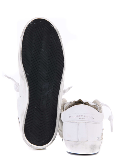 Shop Philippe Model Mens Sneakers In Bianco