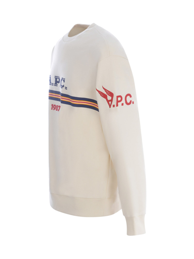 Shop Apc Sweatshirt A.p.c. Adam In Cotton In Crema