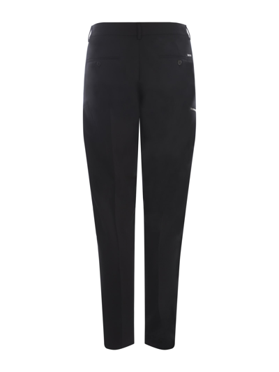 Shop Dsquared2 Trousers  In Stretch Wool In Nero