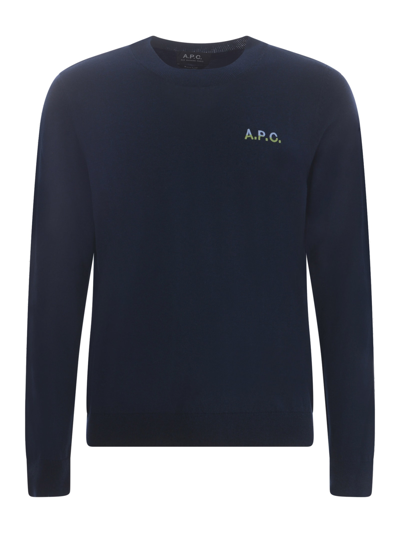 Shop Apc Sweater A.p.c. Alois In Cotton In Blu