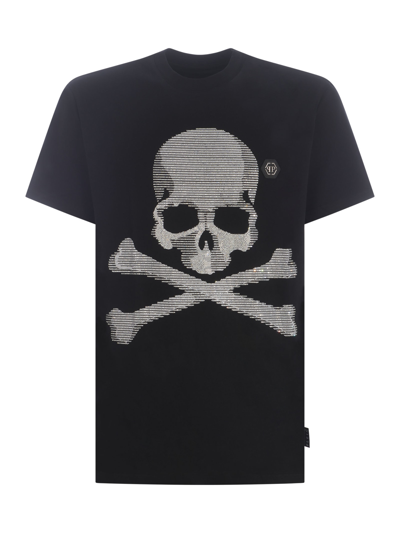 Shop Philipp Plein T-shirt  Skull In Cotton In Nero