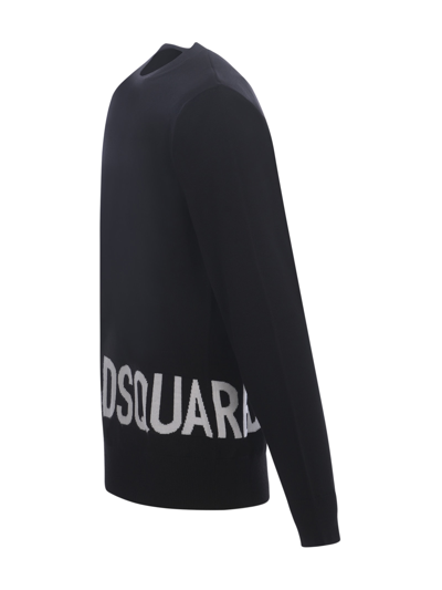 Shop Dsquared2 Sweater  In Virgin Wool In Nero