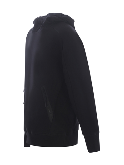 Shop C.p. Company Hoodie  In Cotton In Nero