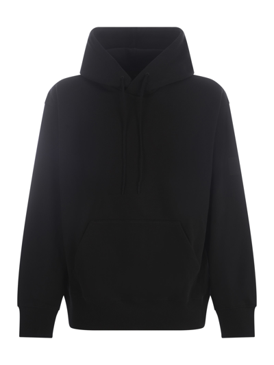 Shop Y-3 Hooded Sweatshirt  In Cotton In Nero