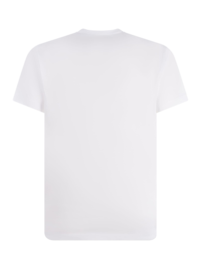 Shop Dsquared2 T-shirt  Icon In Jersey Di Cotone Disponibile Store Pompei In Bianco