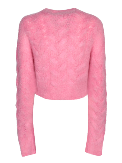 Shop Dsquared2 Brushed Mohair-blend Jumper In Pink