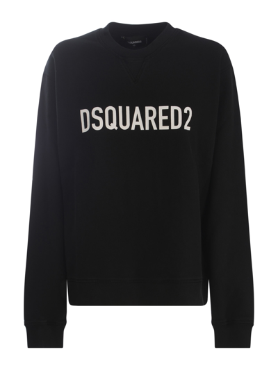 Shop Dsquared2 Sweatshirt  In Cotton In Nero