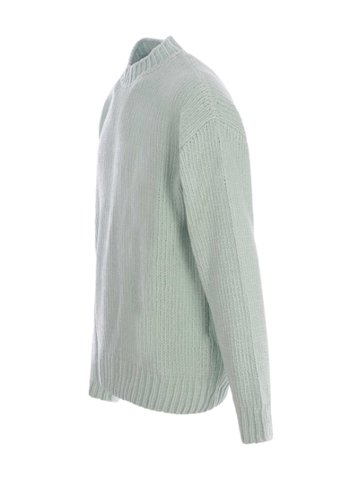 Shop Bonsai Sweater  In Cotton Blend In Verde Menta