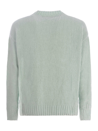 Shop Bonsai Sweater  In Cotton Blend In Verde Menta