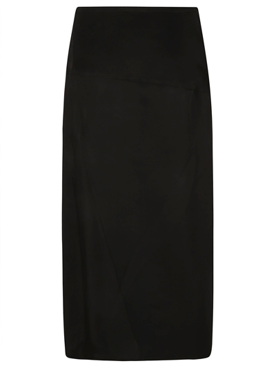 Shop Jil Sander Side Zip Skirt In Black