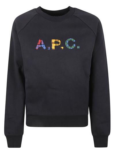 Shop Apc Sweat Vicky Sweatshirt In Dark Navy