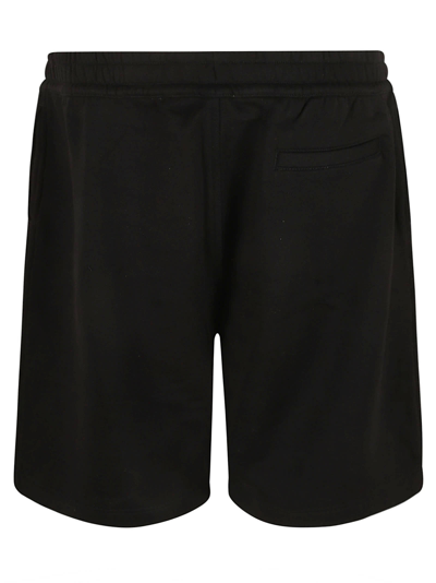 Shop Burberry Logo Ribbed Shorts In Black