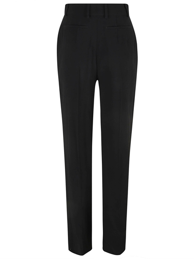 Alexander Mcqueen Tailored Black Trousers With Structured Waistband In Black