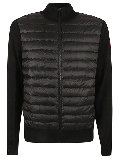 Shop Canada Goose Hybridge Knit Packable Jacket In Black