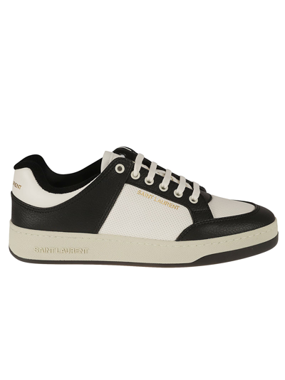 Shop Saint Laurent Sl/61 Sneakers In Coffee White/black