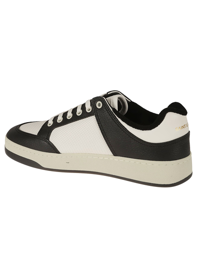 Shop Saint Laurent Sl/61 Sneakers In Coffee White/black