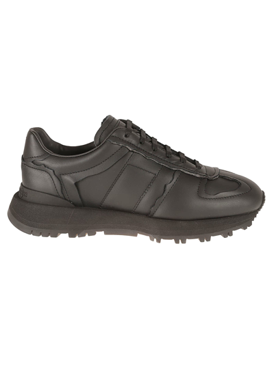 Shop Maison Margiela Low Classic Sneakers In Black