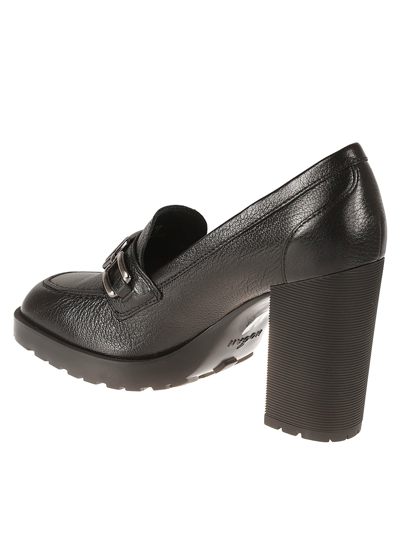 Shop Hogan H623 Loafers In Black