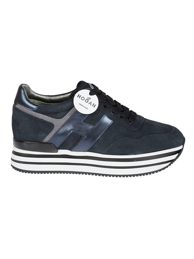 Shop Hogan H483 Midi Platform Sneakers In Blue