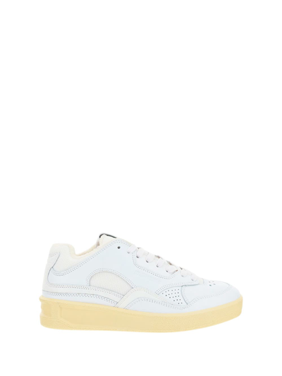 Shop Jil Sander Sneakers In Bianco
