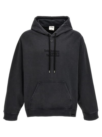 Shop Courrèges Ac Stonewashed Hoodie In Gray