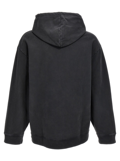 Shop Courrèges Ac Stonewashed Hoodie In Gray